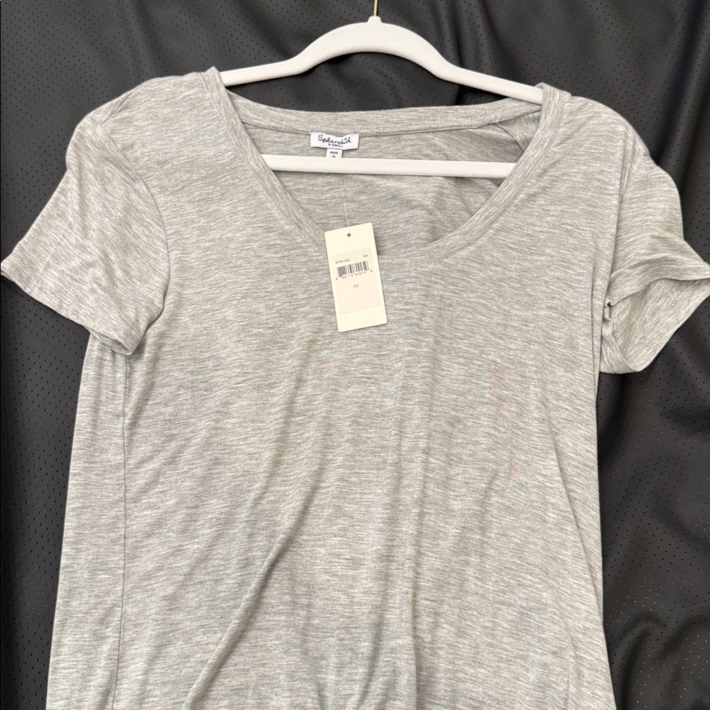 Splendid  Light Gray scoop Tee